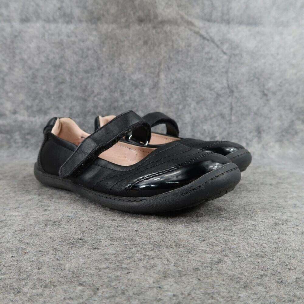 Olive & Edie Shoes Girls 1 Mary Jane Francis Classic Black Adjustable Strap Flat